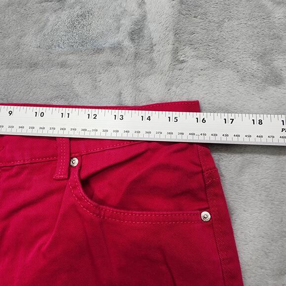 Gloria Vanderbilt Jeans Womens 12 Pink Amanda High Rise Cuffed Capri Stretch - Picture 11 of 15